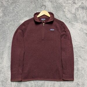 Patagonia Women's Better Sweater 1/4-Zip Fleece Pullover in a burgundy color